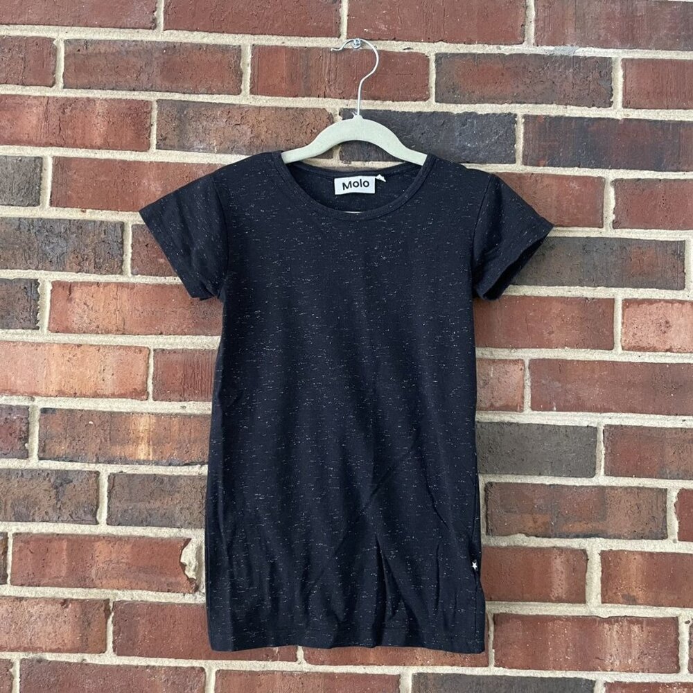 Molo Black Rasman Tee With Silver Accent Threads